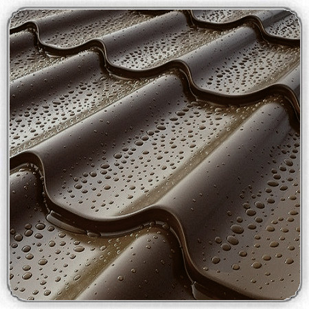 Металочерепиця Ral 8017 (коричнева) РЕ 0,45 мм/"Тектум С" - Зображення 5