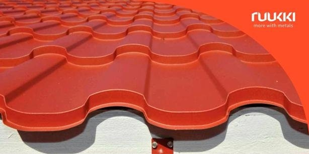 Фінська черепиця | RUUKKI Adamante | RR 750 | теракотовый | 0.5 PURALmat | Ruukki 50 plus - Зображення 4