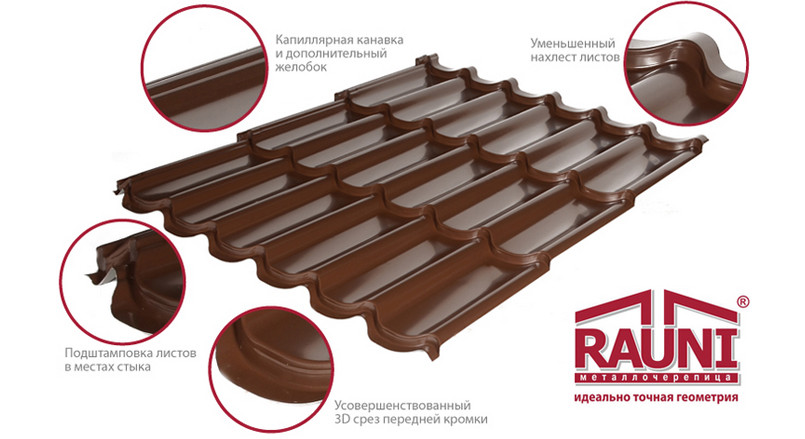 Металочерепиця Рауні міні 0,45 мм Корея мат - Зображення 3