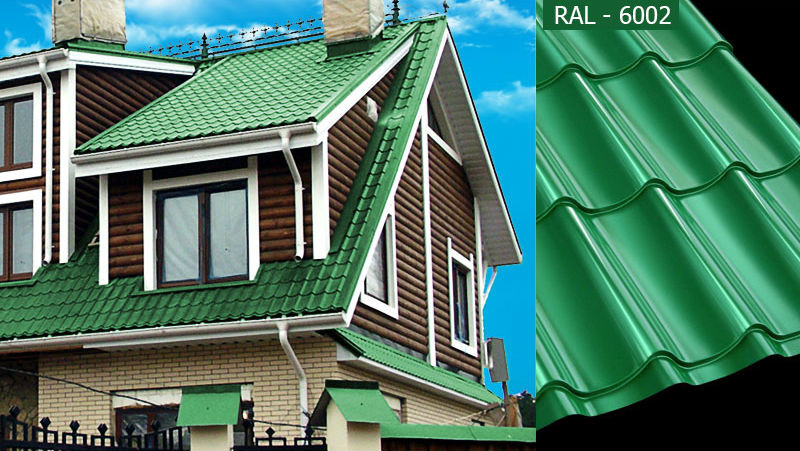 Металочерепиця Pruszynski Szafir 400 мм ⁇ RAL 3005 ⁇ 0,45 мм - Зображення 7