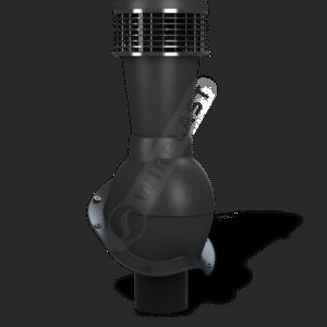 Кровільний вентиляційний вихід Wirplast Perfekta T 53 з механічним вентилятором 150 мм Коричневий 8017 Чорний 9005