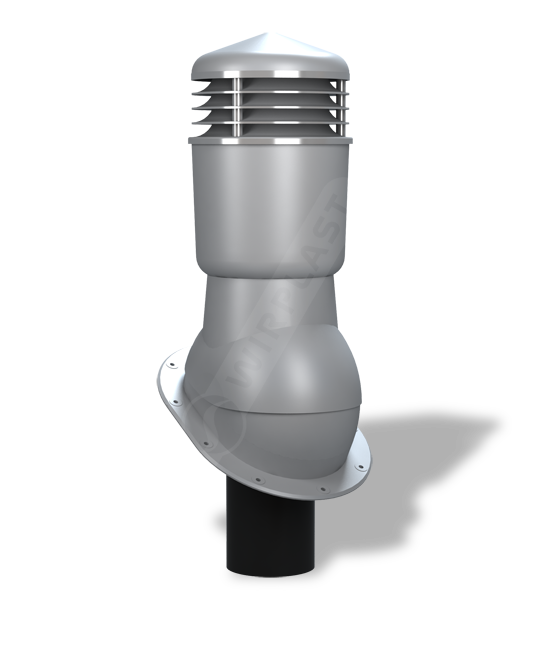 Вентиляційний вихід WirPlast Normal K24 утеплений Ø 110 мм Сірий 7046