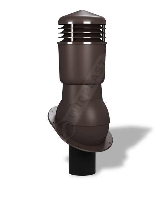 Вентиляційний вихід WirPlast Normal K24 утеплений Ø 110 мм Сірий 7046 Сіро-коричневий 8019