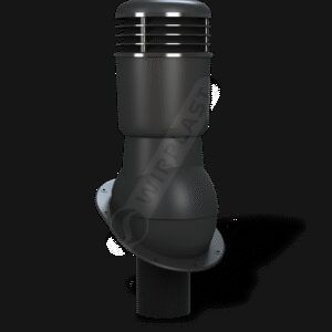 Вентиляційний вихід WirPlast Normal K24 утеплений Ø 110 мм Сірий 7046 Чорний 9005