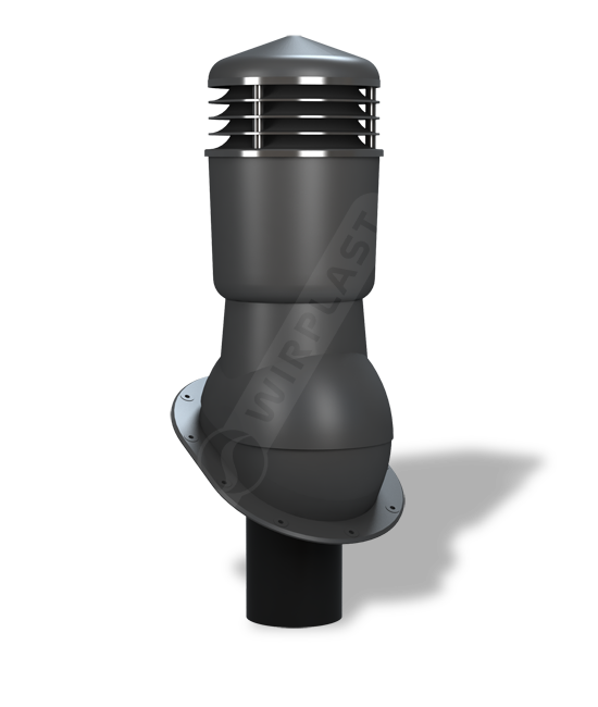 Вентиляційний вихід WirPlast Normal K24 утеплений Ø 110 мм Сірий 7046 Чорно-сірий 7021