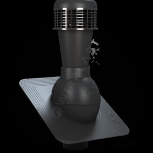 Вентиляційний вихід WirPlast Standard K42 з електровентилятором 110 мм Коричневий 8017 Чорний 9005