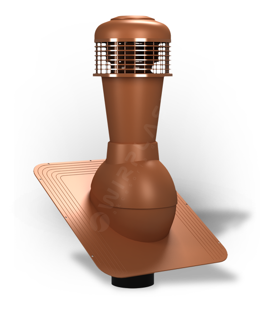 Вентиляційний вихід WirPlast Standard K42 з електровентилятором 110 мм Коричневий 8017 Мідно-коричневий 8004