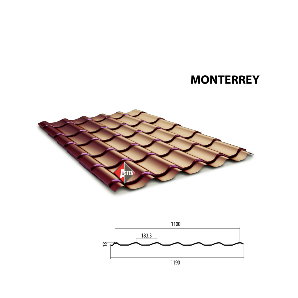 Металочерепиця Арсенал 0,45 мм колір 6002 салатовий. - Зображення 6