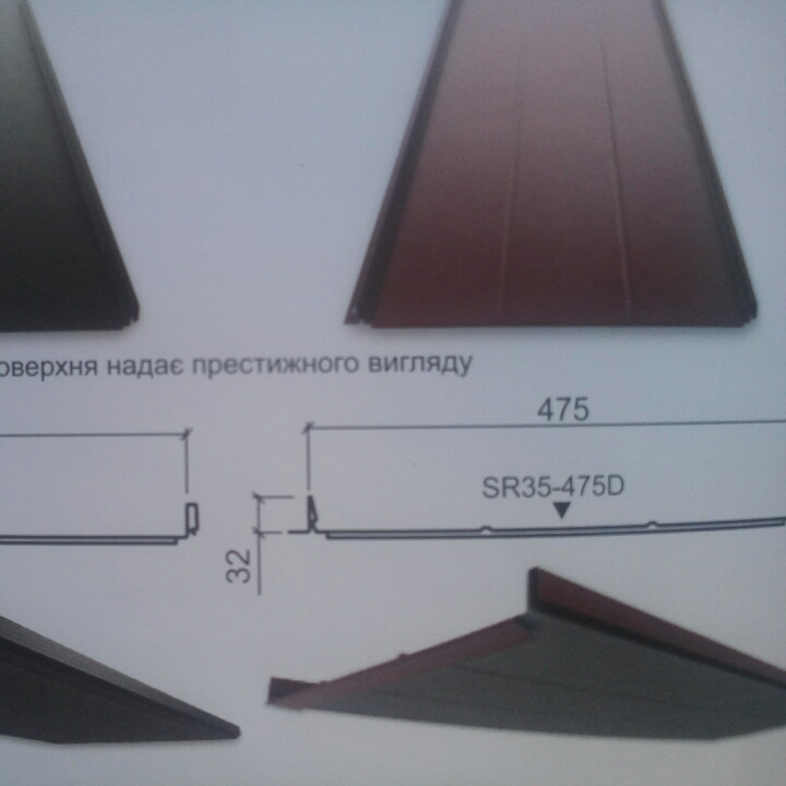 Ruukki Classic — D 0,5 мм Pural Matt BT black RR 33 Premium 50 — фальцева покрівля. - Зображення 7