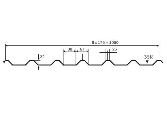 Профнастил RanTech т-35 RAL 8017 mat - Зображення 2
