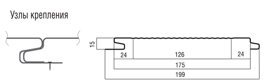 Фасадні Металеві Панелі "Дошка з Мікрорибером" 0,47 мм ⁇ RAL 7024 ⁇ мокрий асфальт ⁇ - Зображення 6