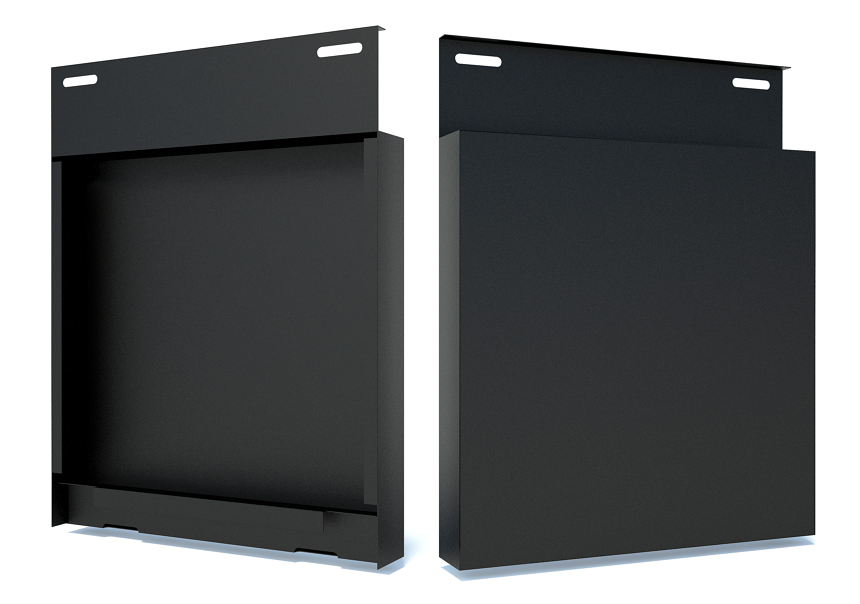 Касети Фасадні прихованого монтажу (597 x 597 мм) 0,7 мм RAL 8017 - Зображення 4