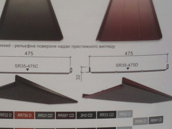 Фальцева покрівля Класик D RR 33 - Зображення 8