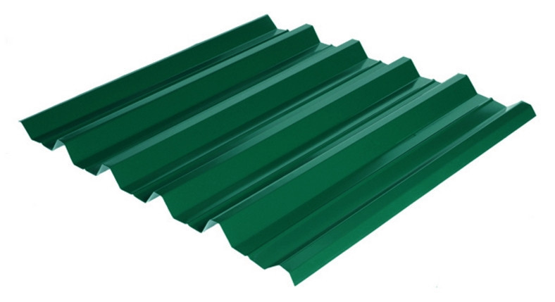 Профнактил НС-44 Мегасіті 0,45 мм Південна Корея RAL 6005 зелений глянець