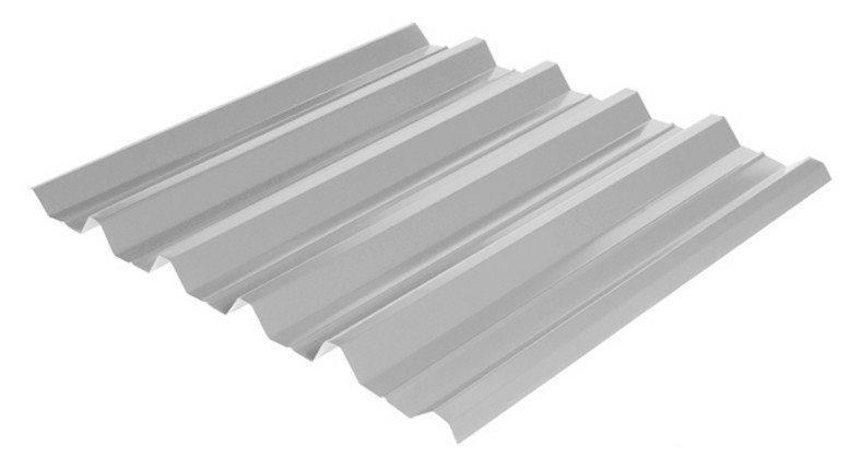 Профільований лист НС-44 несе ⁇ RAL9006 — сріблястий ⁇ 0,45 mm ⁇ Китай