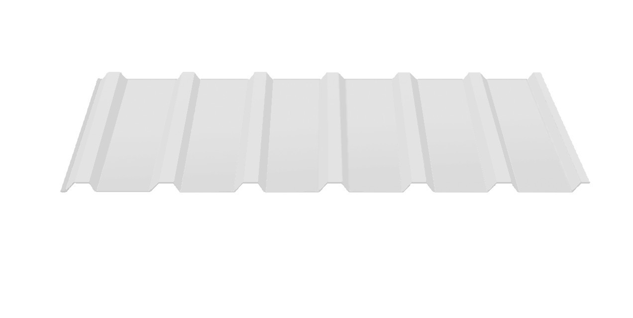 Профнастил покрівельний С-18 колір 9003 — білий, глянець 0.4 мм метал Китай