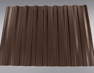 Профнактил "ДахСервіс" ПК-18 товщина — 0,45 мм, глянець Китай 8019 темно-коричневий