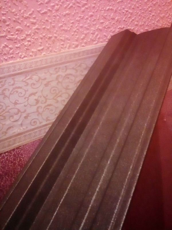 Трапецієподібний штакетник 113 мм двосторонній коричневий. - Зображення 4