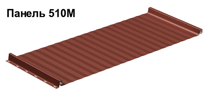 Покрівельна фальцева панель "Retroline 510 М" 0.5 мм,PURMAT RAL 8017 - Зображення 2