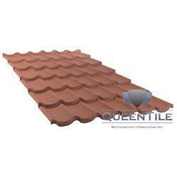Композитна металочерепиця QueenTile Стандарт Кава (6-ти Таловий лист) - Зображення 6