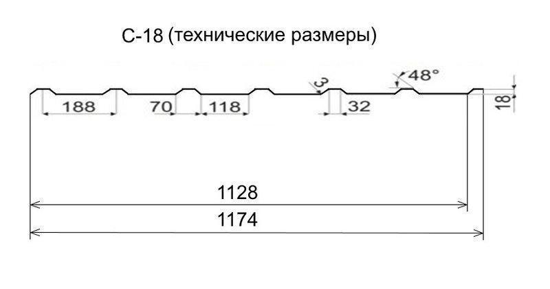 Профнактил стіновий С-18 0,4 мм (колір 8017 — коричневий, глянець) метал Китай 0.4 мм - Зображення 6