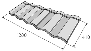 Композитна металочерепиця Metrotile Roman Bordeaux - Зображення 3