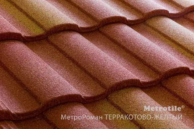 Композитна металочерепиця Metrotile Roman Bordeaux - Зображення 5