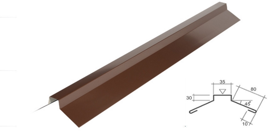 Планка — Конька фігурного No2 розкрий 250 мм х 2000 мм
