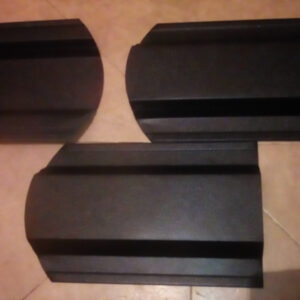 Трапецієподібний штакетник на паркан завширшки 113 мм двосторонній чорний 9005 матовий.