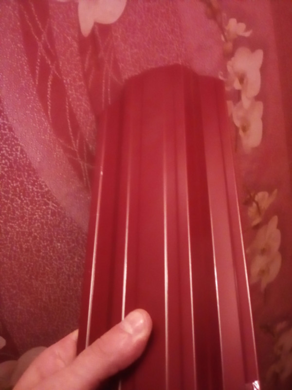 Штакетник RAL-3005 Напівкруглий діаметр 10.5 см ДахСервіс. - Зображення 6