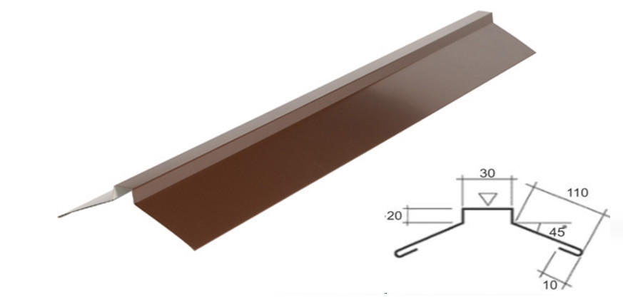 Кінок фігурний 110*30*110mm 0.45 мм Китай RAL