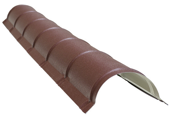 Конек напівкруглий Ruukki 50 plus 0.5 мм RA-1-BRO. - Зображення 3
