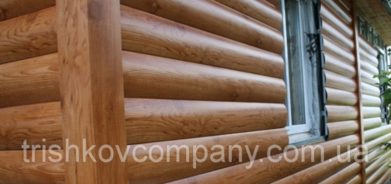 Металевий сайдинг 370 мм блок-хаус золотий дуб - Зображення 10
