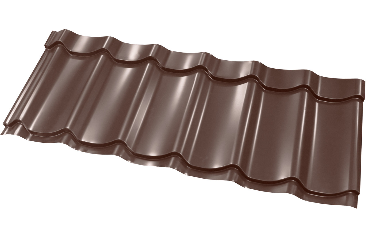Металочерепиця Pruszynski Szafir 400 мм ⁇ RAL 3005 ⁇ 0,45 мм - Зображення 9