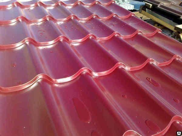 Металочерепиця Pruszynski Szafir 400 мм ⁇ RAL 3005 ⁇ 0,45 мм - Зображення 4