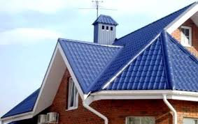 Металочерепиця Польська Blachy Pruszynski Szafir 350 РАЛ 5010 0.5 mm - Зображення 2