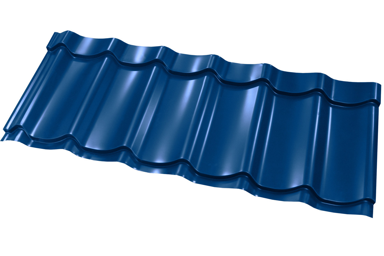Металочерепиця Польська Blachy Pruszynski Szafir 350 РАЛ 5010 0.5 mm