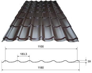 Металочерепиця RAL 6005 (зелена) глянець 0,45 мм Китай - Зображення 5