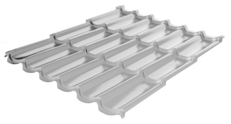 Металочерепиця Rauni Premium ⁇ RAL 9006 ⁇ PE 0,45 мм ⁇ Юж.Корея ⁇ - Зображення 2