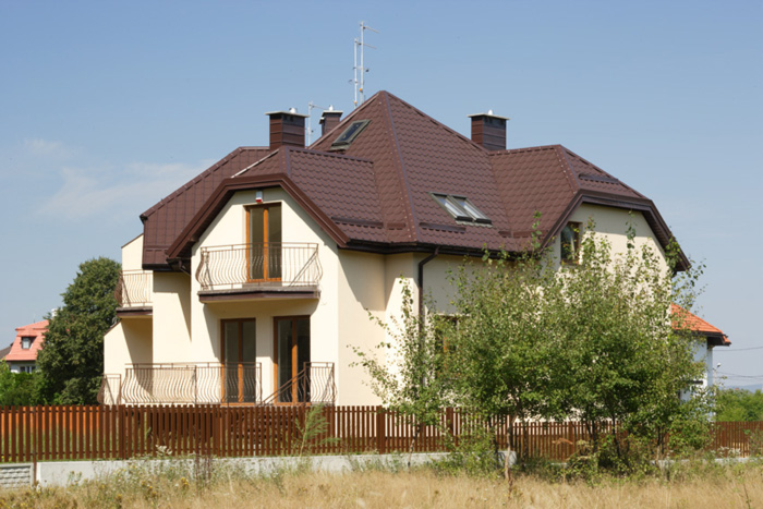 Металочерепиця Blachy Pruszynski szafir 0.45 мм РЕMA RAL 8017 - Зображення 3