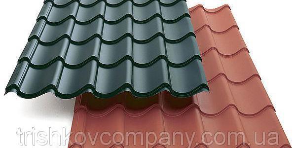 Металочерепиця Blachy Pruszynski szafir 0.45 мм РЕMA RAL 8017 - Зображення 9