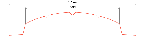 Металевий штакетник 0,5 мм напівкруглий Ral 3005 ( Двосторонній матовий) - Зображення 2