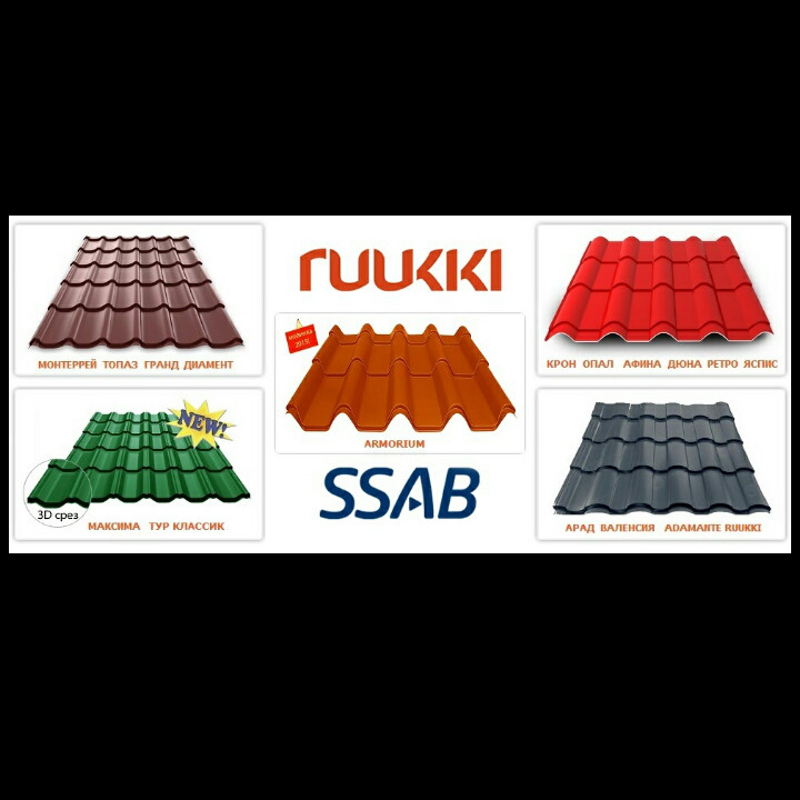 Модульна черепиця RUUKKI Finerra, purex RR 750, 0,52 мм.Finmetal - Зображення 5