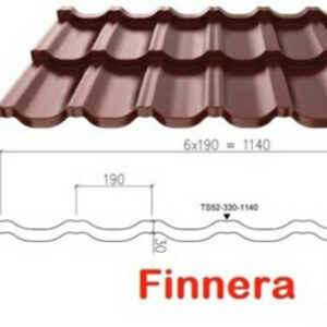 Модульна черепиця RUUKKI Finerra, purex RR 750, 0,52 мм.Finmetal