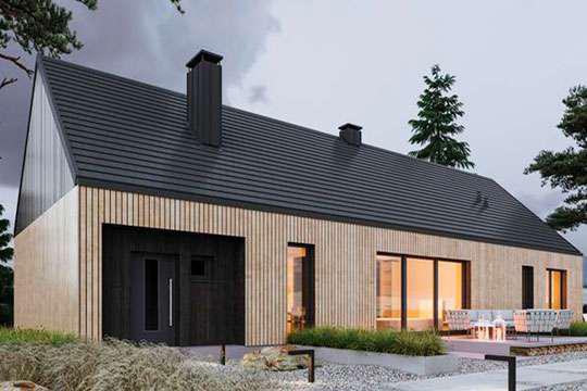 Модульна плоска черепиця Ruukki Hyygge RR — Н2Н мокрий асфальт - Зображення 5