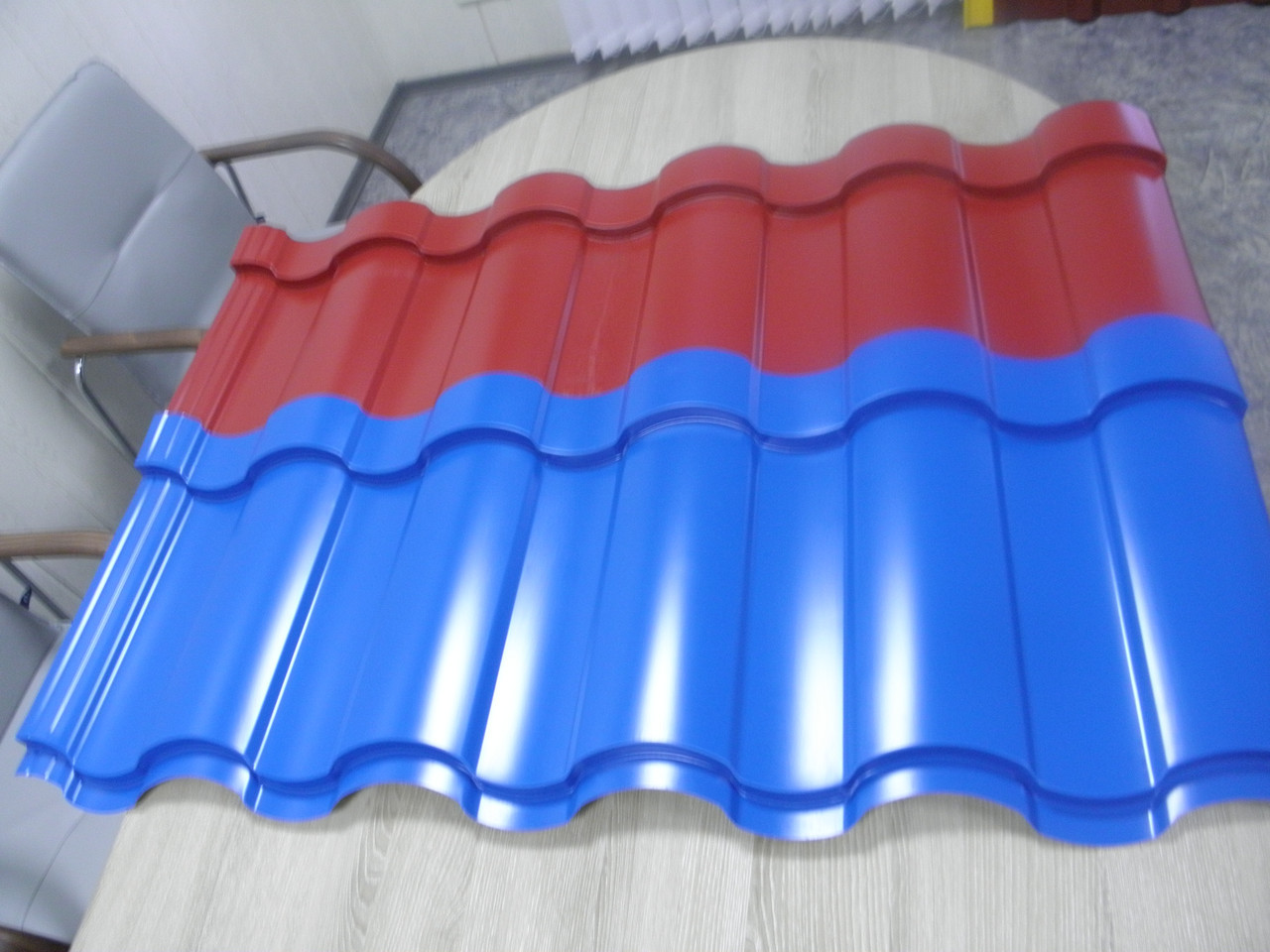 Металочерепиця "Тревізо" 0,45 мм matt 8017 Італія (Arvedi) - Зображення 5