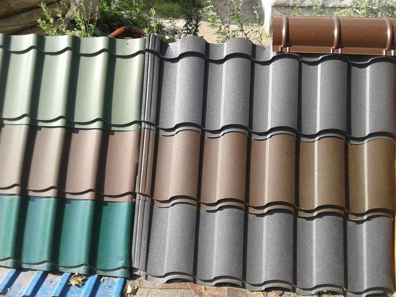 Металочерепиця "Тревізо" 0,45 мм matt 8017 Італія (Arvedi) - Зображення 6