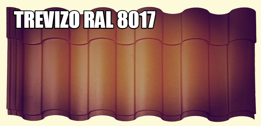 Металочерепиця "Тревізо" 0,45 мм matt 8017 Італія (Arvedi) - Зображення 3