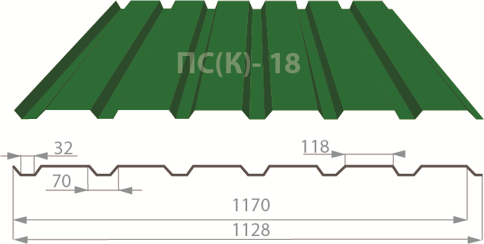 Профліс покрівельний, фарбований, оцинкований ПК 20 завтовшки 0.4 мм. - Зображення 8