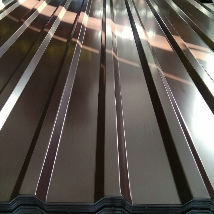 Профнактил для забору двосторонній коричневий Т 18 завтовшки 0,45 мм - Зображення 2